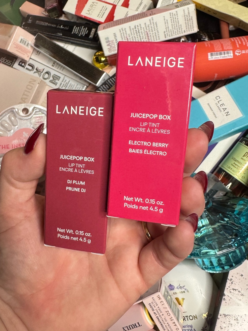 LANEIGE Juicepop Box Lip Tint Duo - Deep Plum & Bright Berry